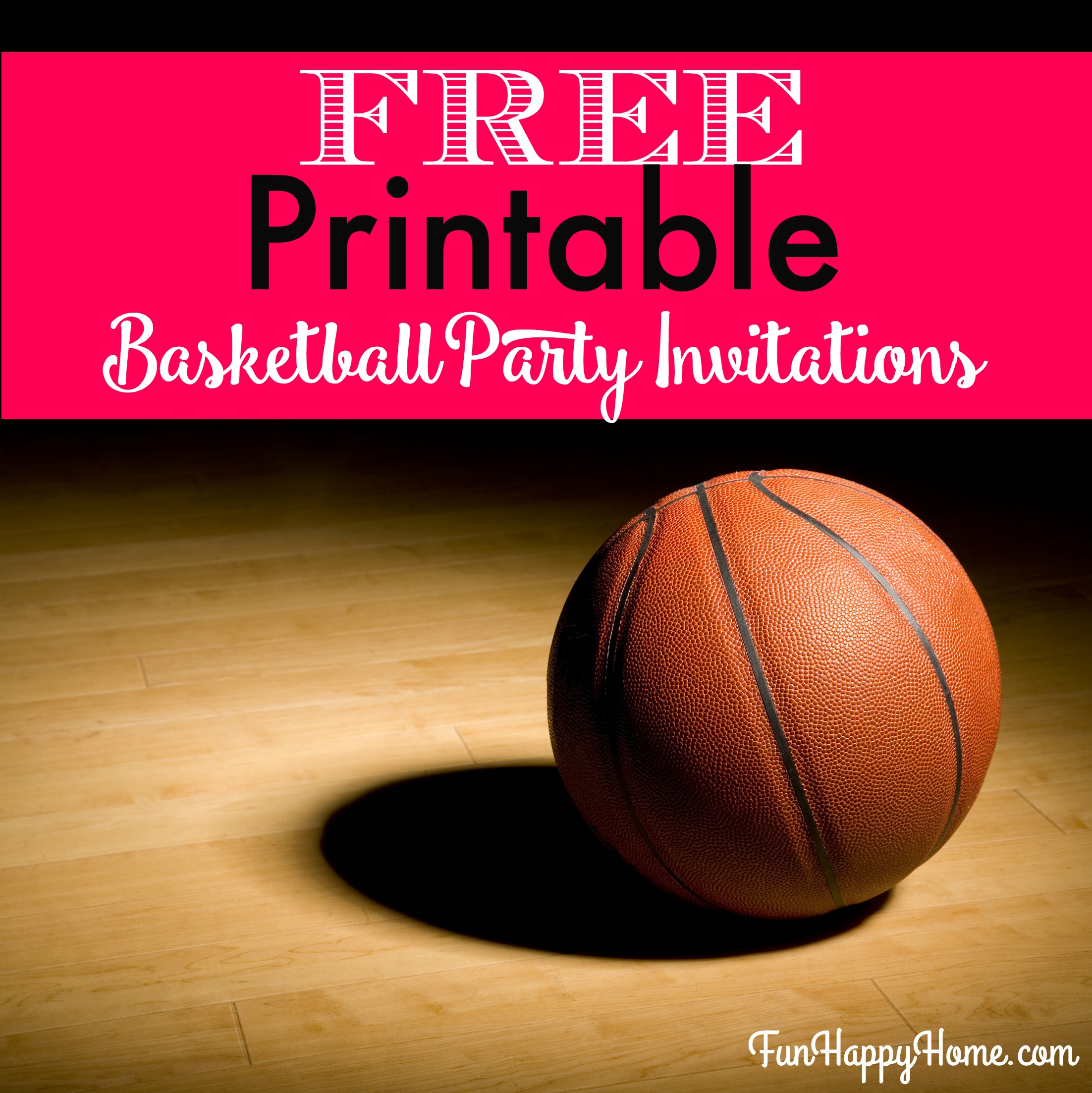 Basketball Party Invitation Template Free