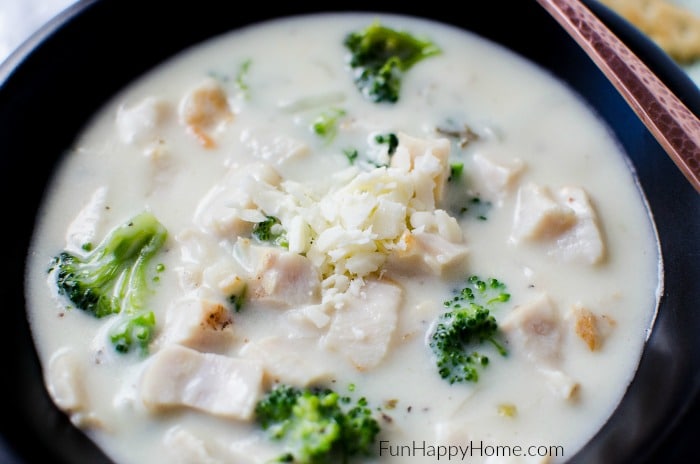 Homemade Cream Of Chicken Soup with Broccoli is a great hearty fall soup that is fast and easy to make, plus full of great nutrients for good health!
