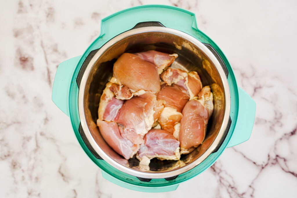 The chicken is the main ingredient in this copycat company noodles and chicken soup recipe